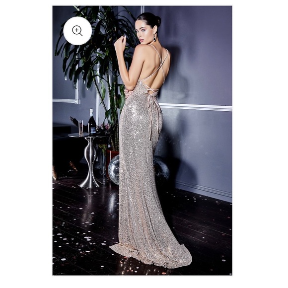 Lulus gown long formal dress prom rhinestones - Picture 11 of 14